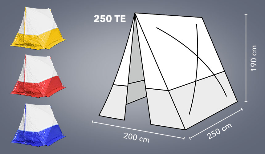 250 TE - varijante i dimenzije boja