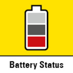3-stupanjski prikaz stanja baterije integriran u bateriju