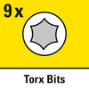 9 bitova Torx profila u T10 - T40