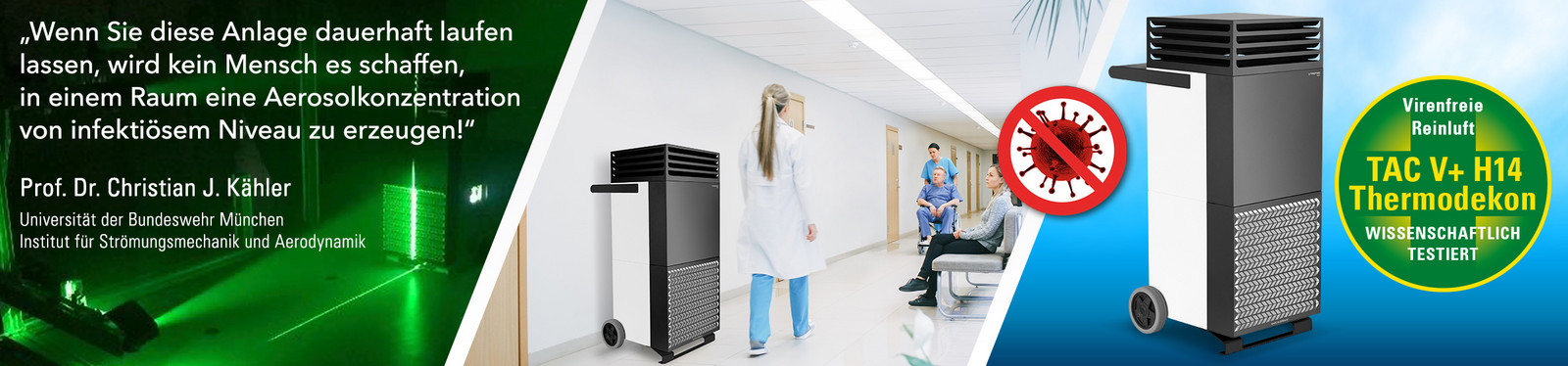 Zrak u sobi bez bakterija i virusa u čekaonicama i liječničkim ordinacijama - sa znanstveno dokazanom učinkovitošću!