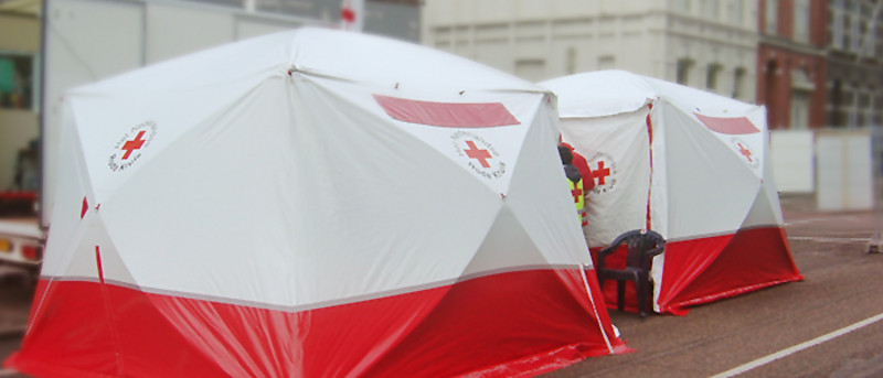 Šatori za obradu i skladištenje za slučaj katastrofe Trotec