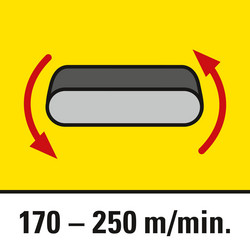 Brzina vrpce 170 bis 250 m/min