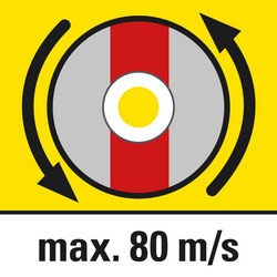 Brzina vrtnje maks. 80 m/s
