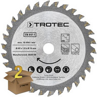 Circular saw blade set 3 TCT Ø 89 mm, 2 parts show in Trotec online shop