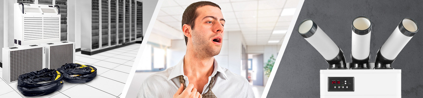 Komercijalni klima uređaji tvrtke Trotec za hlađenje velikih prostorija, procesno hlađenje, točkasto hlađenje ili hitno hlađenje