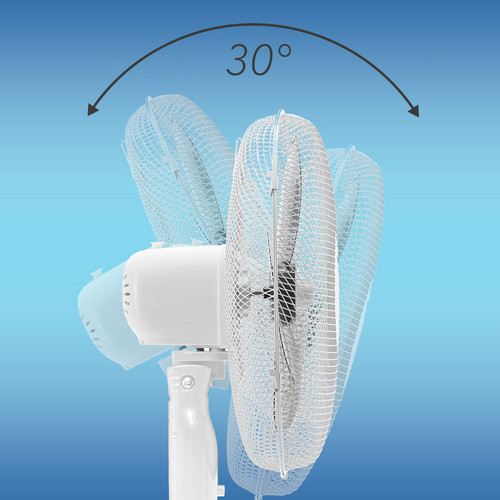 Kut nagiba glave ventilatora može se okomito namještati do 30°.