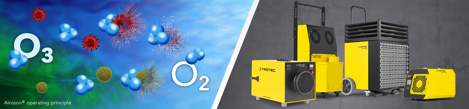 Moćni generatori ozona iz serije Airozon Professional za dezinfekciju i neutralizaciju mirisa