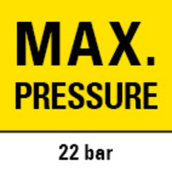 Maksimalni tlak: 22 bar