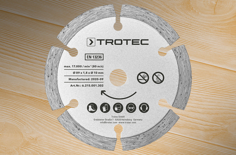Mini circular saw blade set 2 Ø 89 mm diamond blade, 2-piece