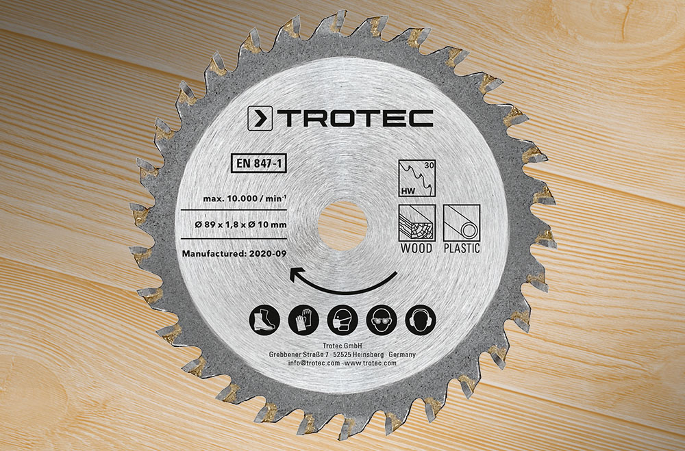 Mini circular saw blade set 3 Ø 89 mm TCT blade, 2-piece