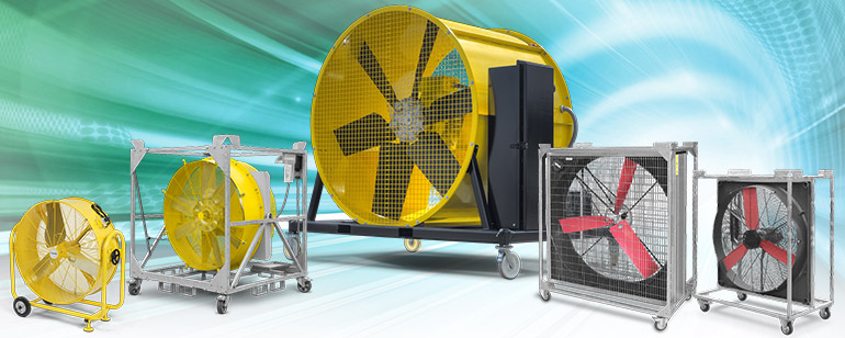Kvalitetni uređaji tvrtke Trotec za mobilnu cirkulaciju zraka ili ventilaciju za tvrtke za najam strojeva, industrijske tvrtke i proizvođače zabave