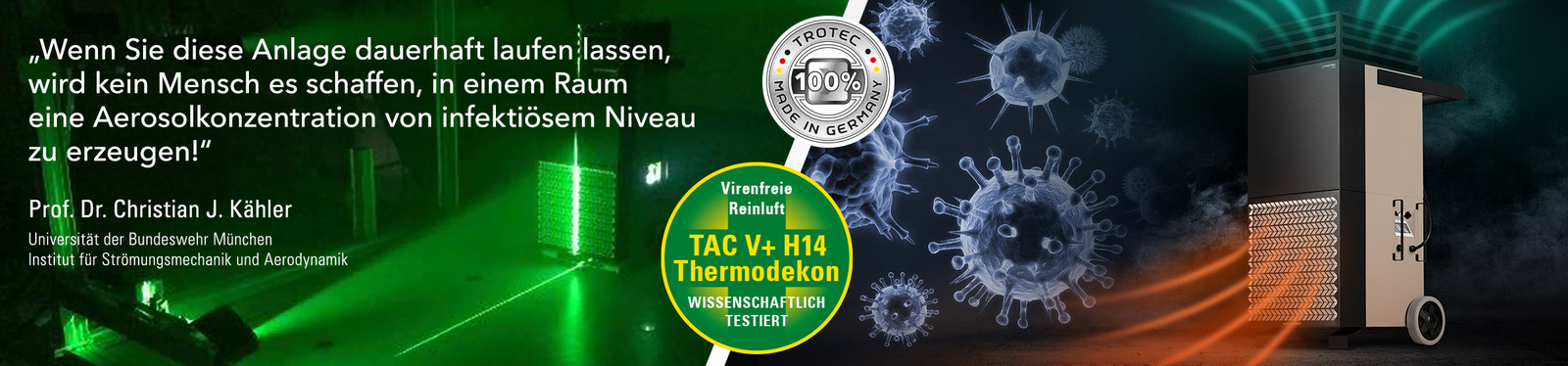 Kvalitetna tehnologija "made in Germany" sa znanstveno dokazanom učinkovitošću: Pročišćivač zraka TAC V + za sobu