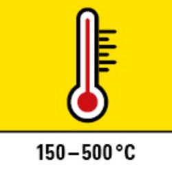 Podešavanje temperature 150 °C - 500 °C