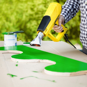 To accelerate chemical curing processes (here: drying of paint).