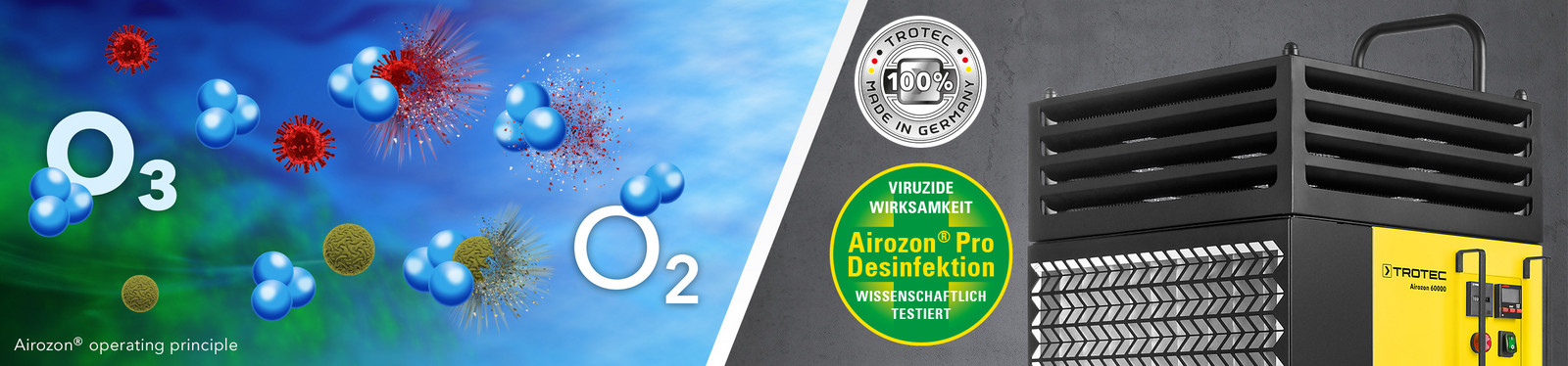 Naš najmoćniji mobilni dezinfektor ozona - Airozon 60000 tvrtke Trotec